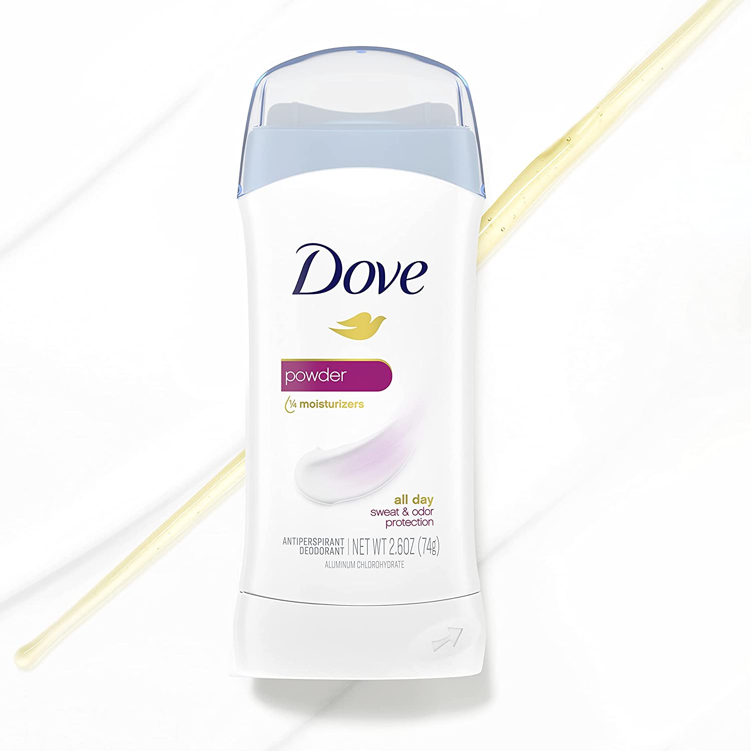 Dove Invisible Solid Antiperspirant Deodorant Stick for Women, Powder, For All Day Underarm Sweat & Odor Protection 2.6 oz - Image 3